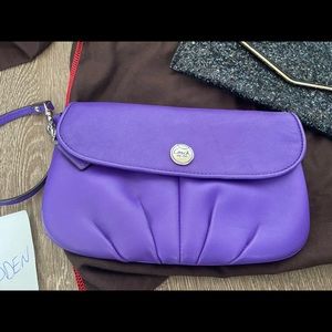 Coach purple wristlet